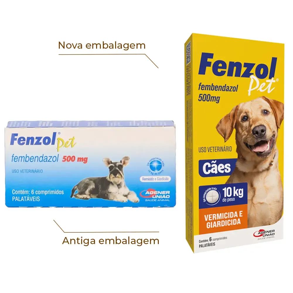 Vermífugo Fenzol Pet 500mg para Cães